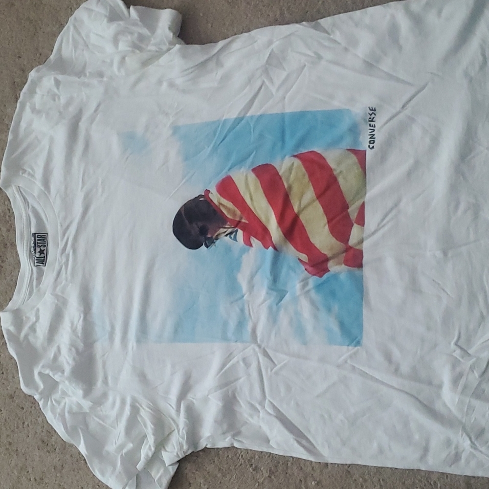 Girl wrapped in Flag Tee